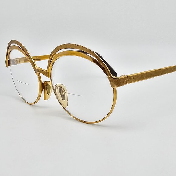 Metzler IWE Gold Vintage Eyeglasses Frame Germany 54-16-135